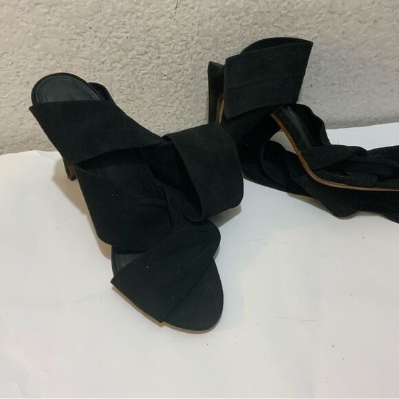 BCBGMAXAZRIA Emma Womens Suede Open Toe Heel Sandals 7 - Picture 8 of 8